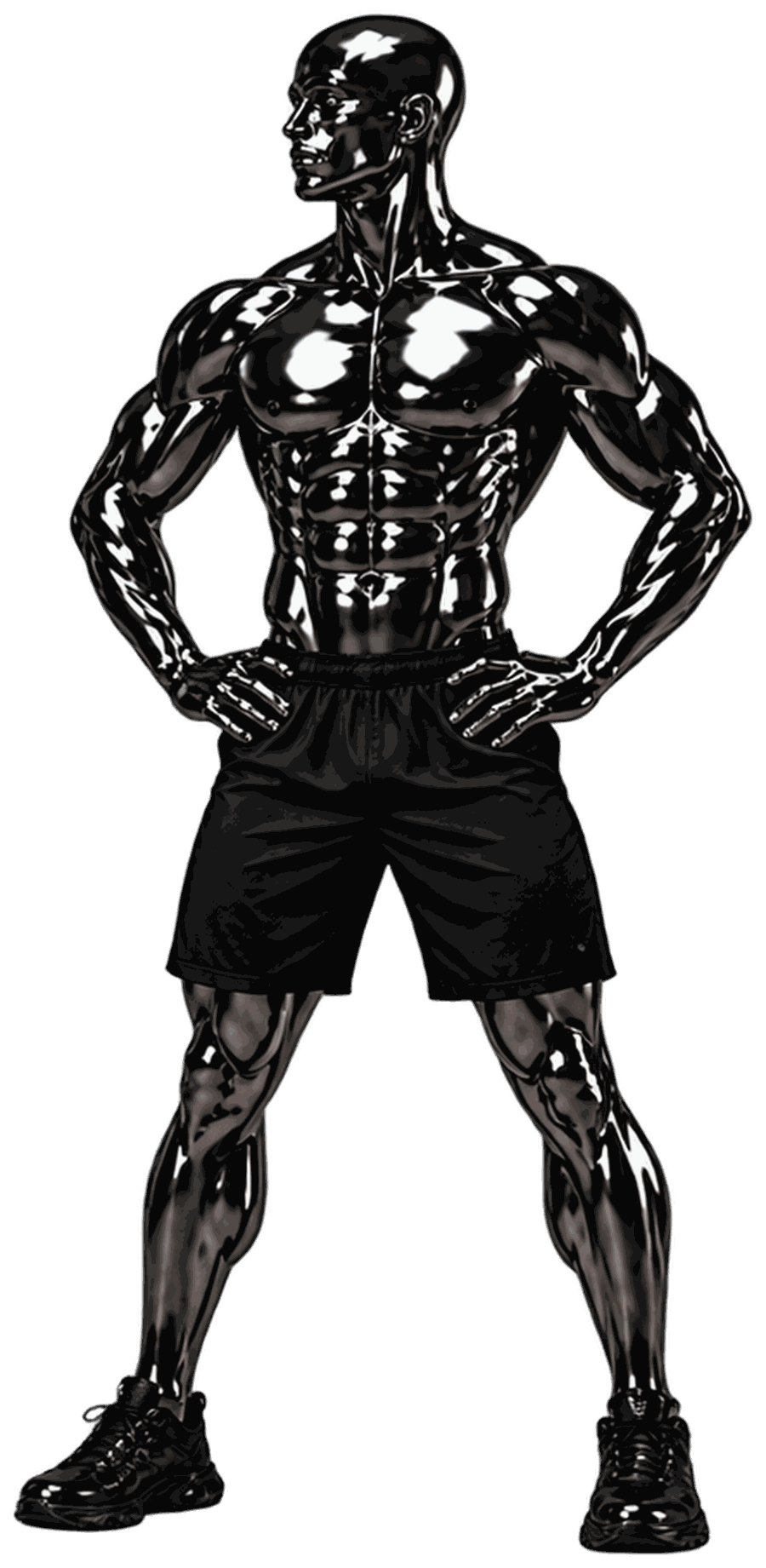 Athletic figure standing tall